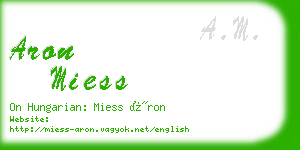 aron miess business card